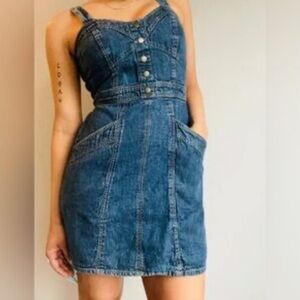 Japna Denim Button-Up Dress. Size XS